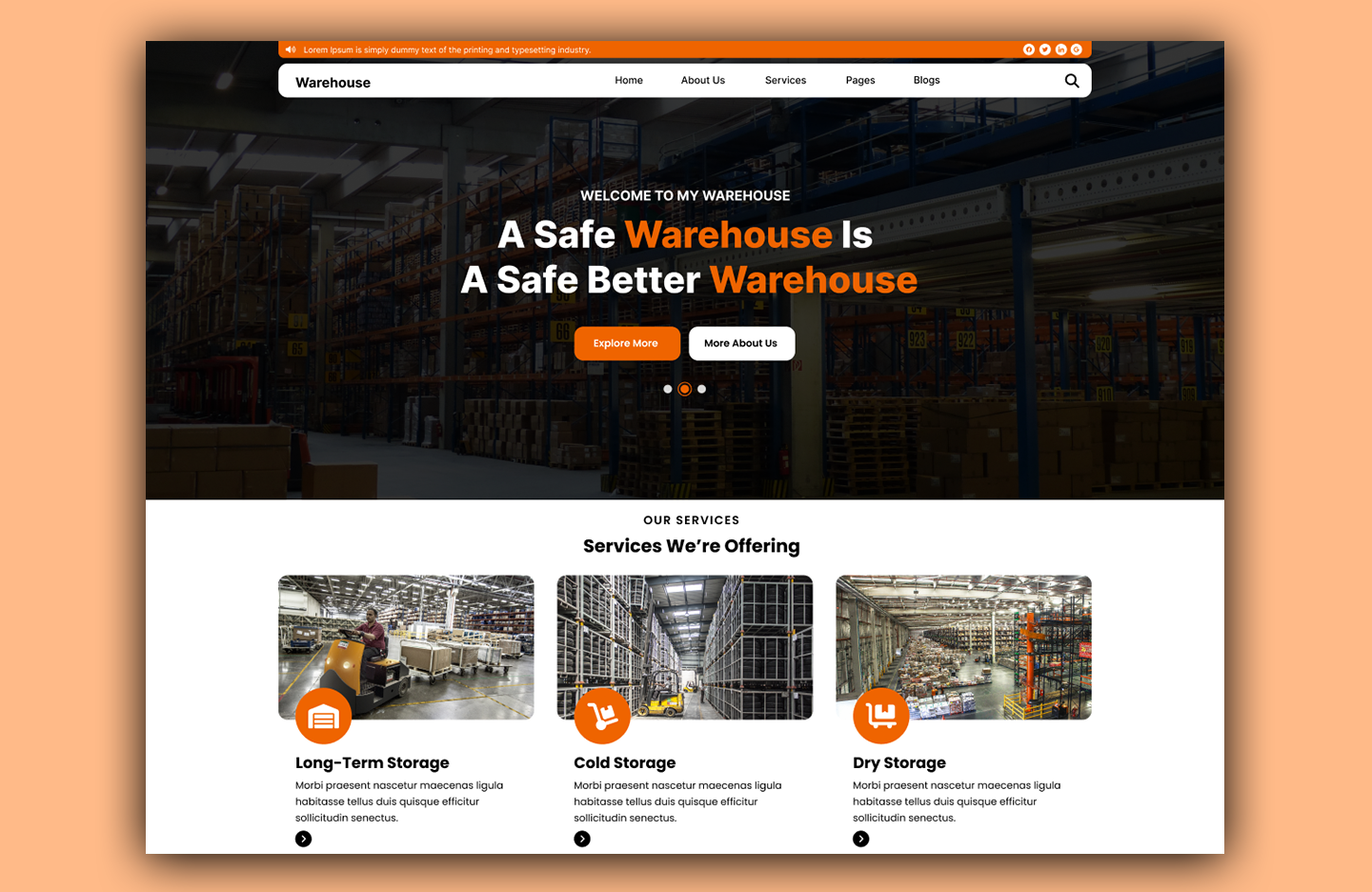 Free Logistic WordPress Theme