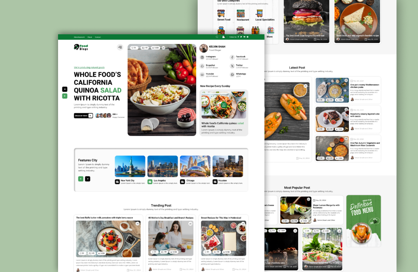 Food Review WordPress Theme