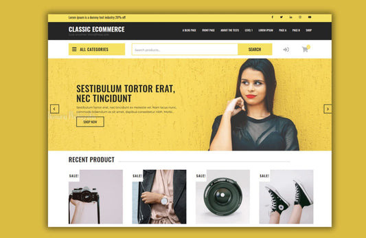 Free WordPress Ecommerce Template