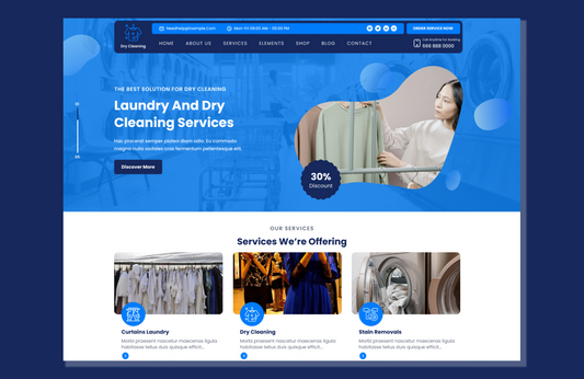 Free Dry Cleaning WordPress Theme