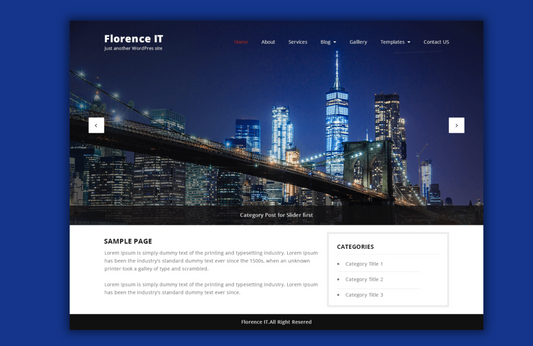 Free Florence IT WordPress Theme