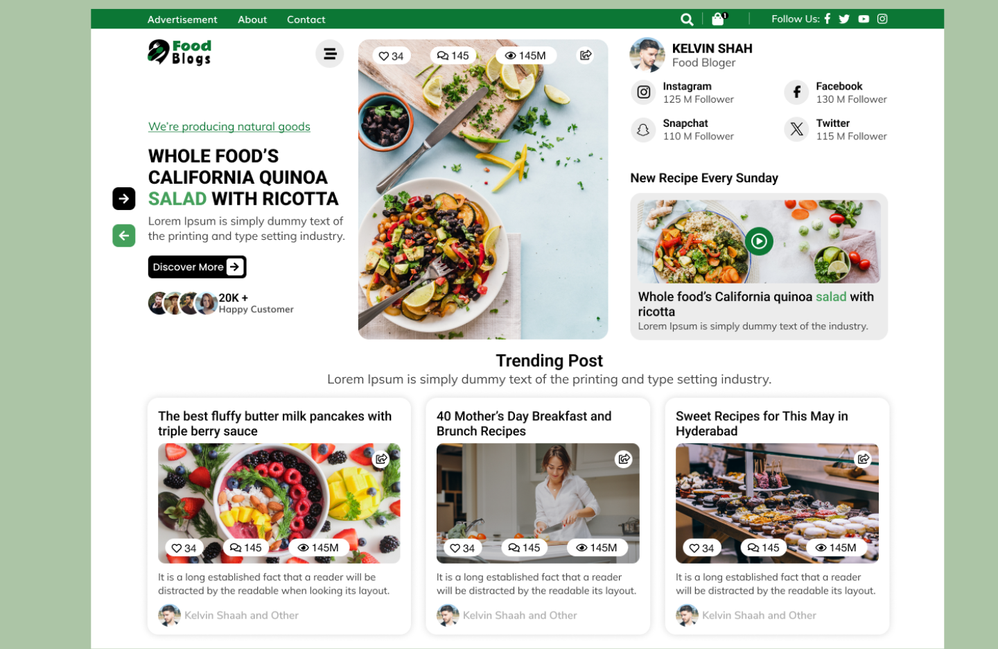 Free Foodie WordPress Theme