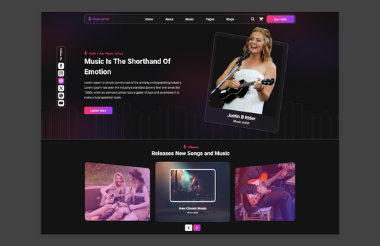 Free Live Artist WordPress Theme