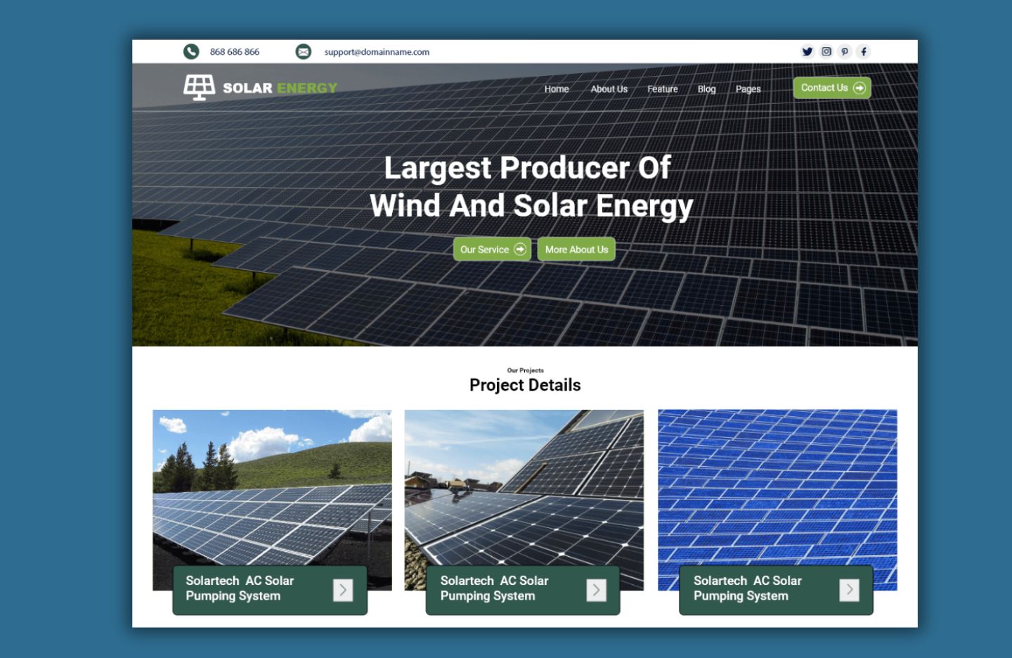 Free Solar Energy WooCommerce Theme