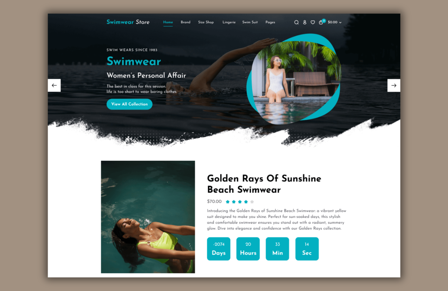 Free Swimwear WordPress Theme