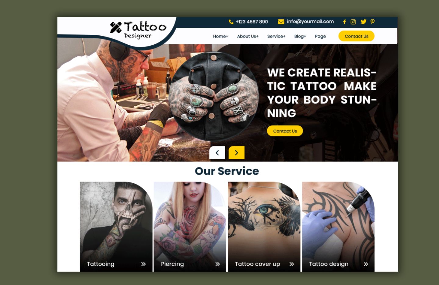 Free Tattoo WordPress Theme