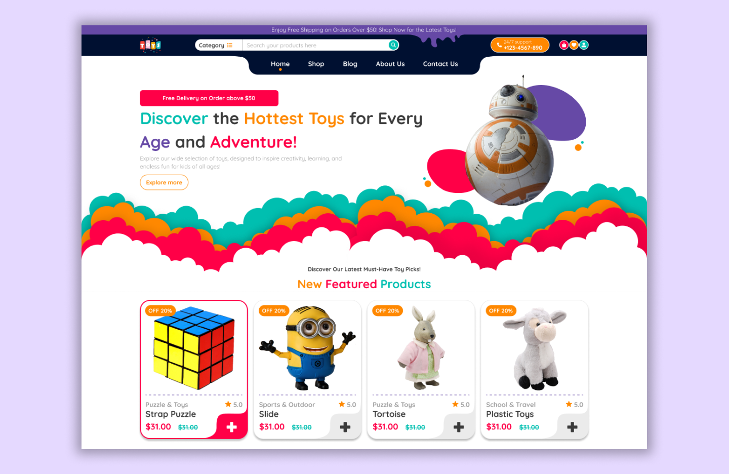 Free Toy Shop WordPress Theme