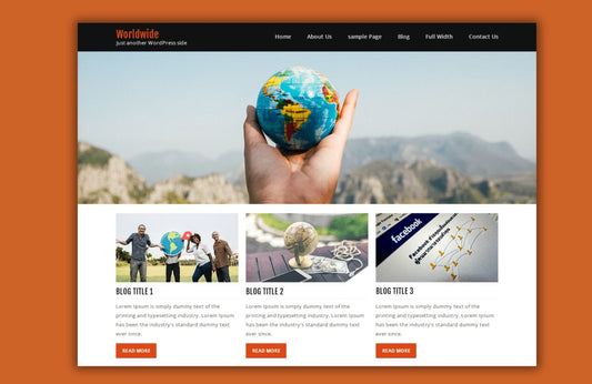 Free Worldwide WordPress Template