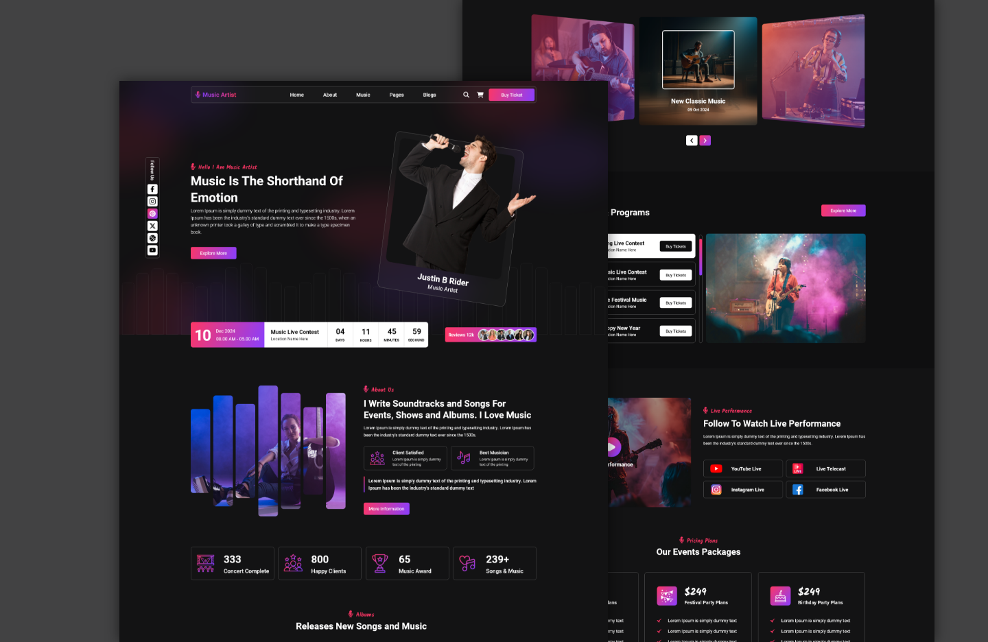 Music Artist WordPress Theme